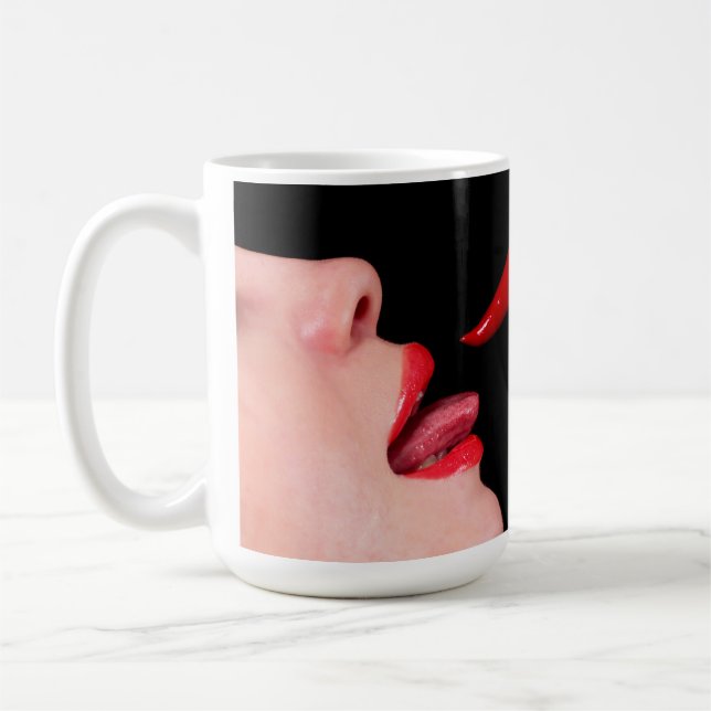 Chili pepper lips coffee mug (Left)