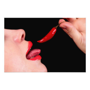 Chili pepper lips photo print