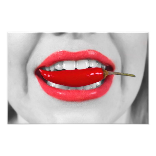 Chili pepper lips photo print (Front)