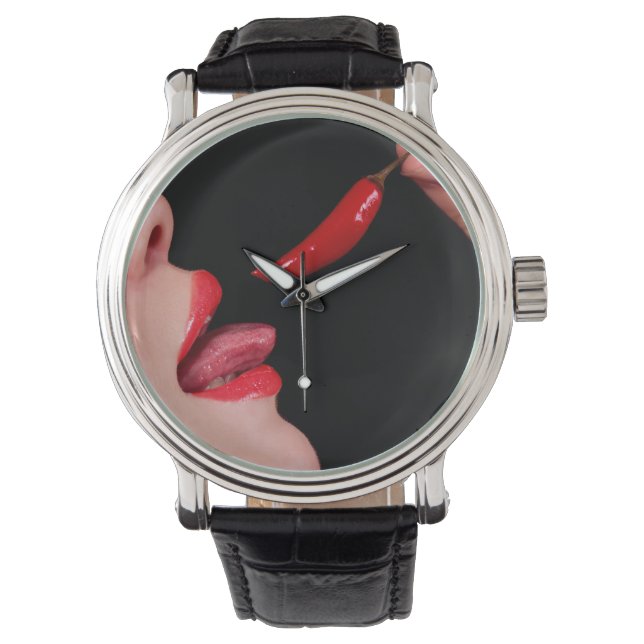 Chili pepper lips watch (Front)