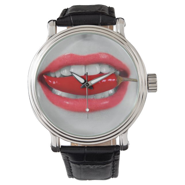 Chili pepper lips watch (Front)