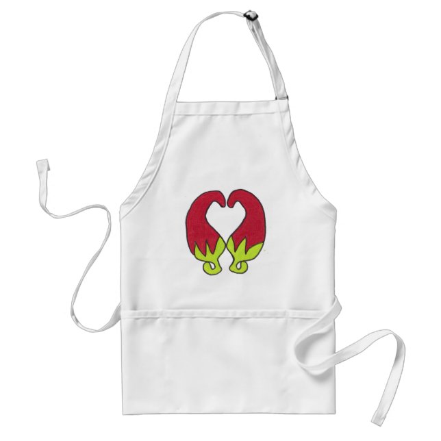 Chili Pepper Love Adult Apron (Front)