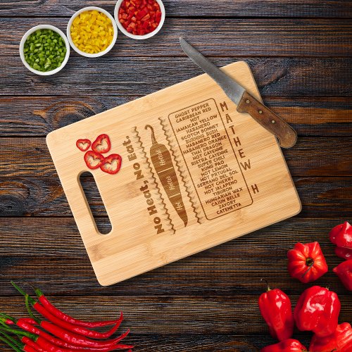 Chili Pepper No Heat No Eat Etched Cutting Boards