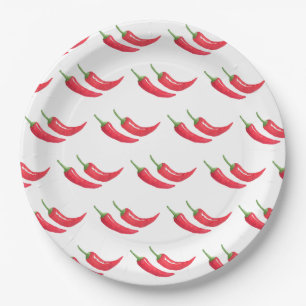 Chili Pepper Paper Plates