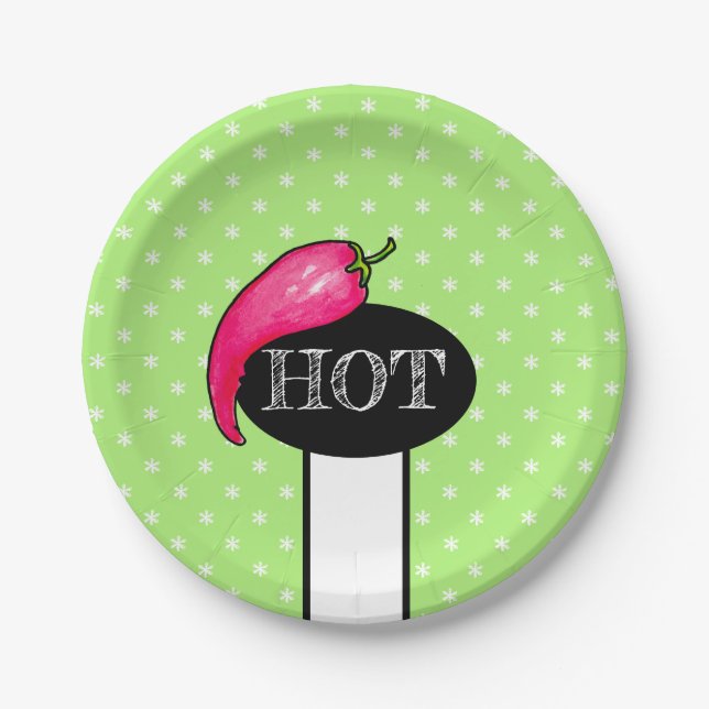 Chili pepper paper plates (Front)