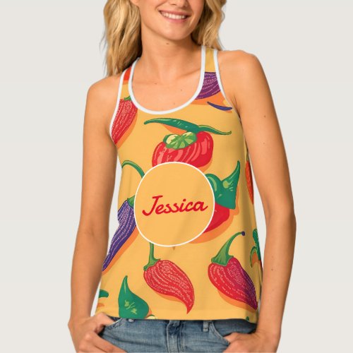 Chili pepper Pastel Colorful Personalized Pattern Tank Top