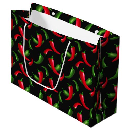 Chili Pepper pattern large gift bag