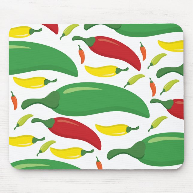 Chili pepper pattern mouse pad (Front)