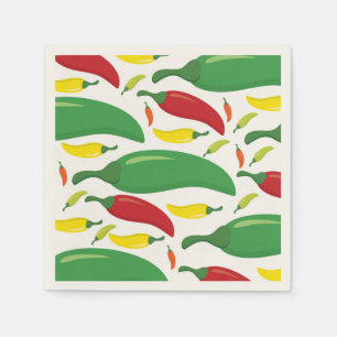 Chili pepper pattern napkins