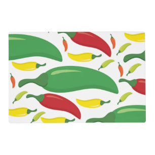 Chili pepper pattern placemat