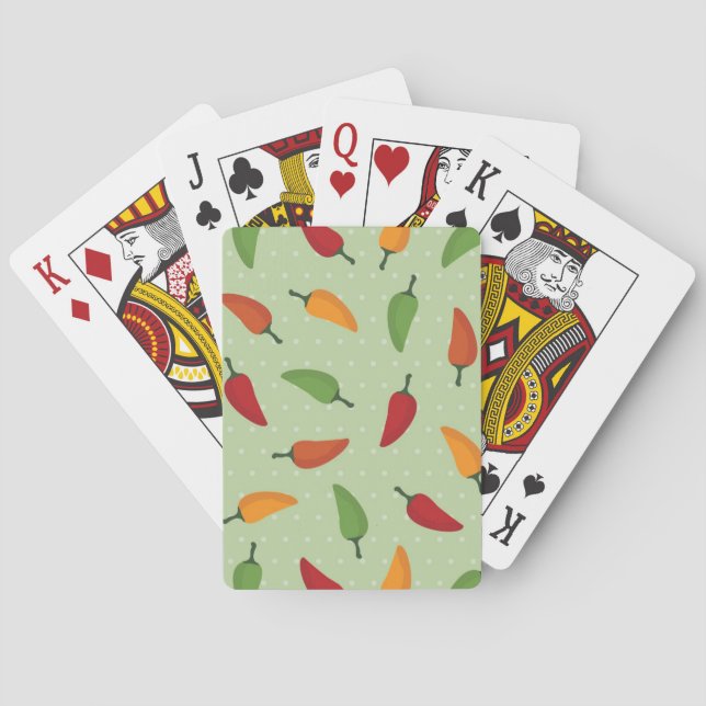 Chili pepper pattern poker cards (Back)