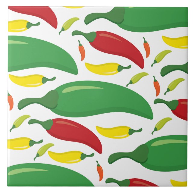 Chili pepper pattern tile (Front)