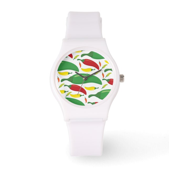 Chili pepper pattern watch (Front)