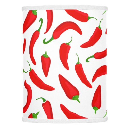 Chili Pepper Red and White Pattern Lamp Shade