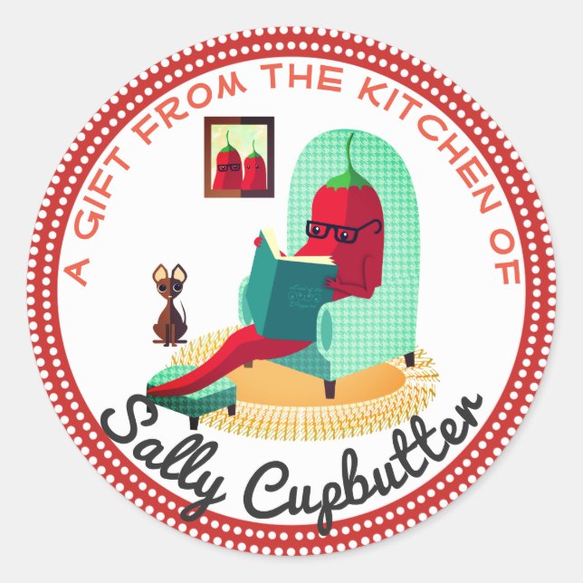 Chili pepper salsa from the kitchen of sticker (Front)