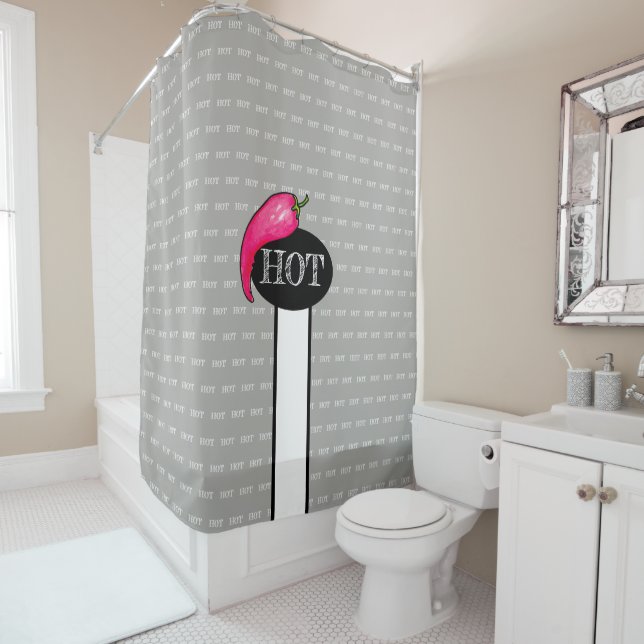 Chili pepper shower curtain (In Situ)