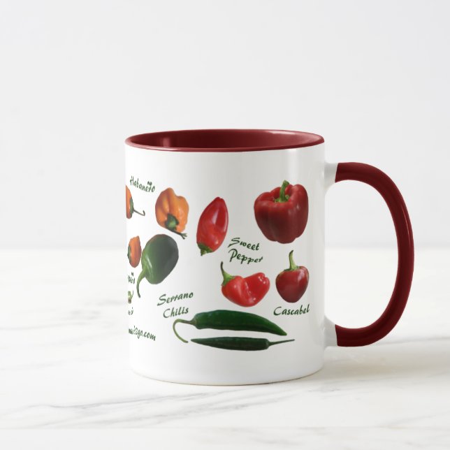 Chili Pepper Varieties Mug (Right)