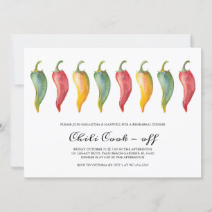 Chili Pepper Wedding Rehearsal Dinner Invite