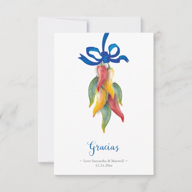 Chili Pepper Wedding Thank You Card (Front)