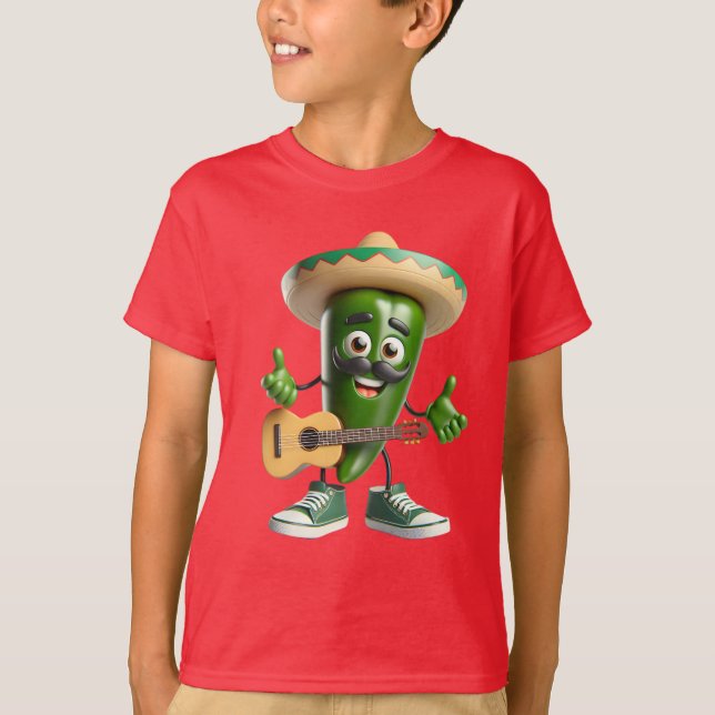  Chili Pepper with a Ukulele   T-Shirt (Front)