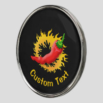 Chili Pepper with Flame Golf Ball Marker