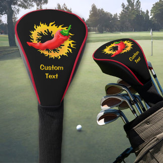 Chili Pepper with Flame Golf Head Cover