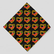 Chili Pepper with Flame Heart Bandana