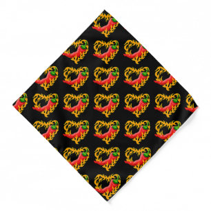 Chili Pepper with Flame Heart Bandana