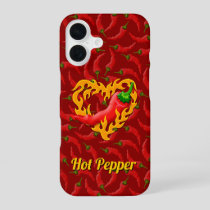 Chili Pepper with Flame Heart iPhone Case