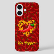 Chili Pepper with Flame Heart iPhone Case