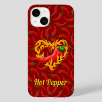 Chili Pepper with Flame Heart iPhone Case