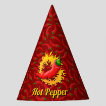 Chili Pepper with Flame Party Hat