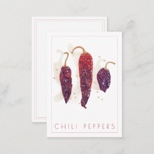 CHILI PEPPERS 25x35 Flat Card  Text