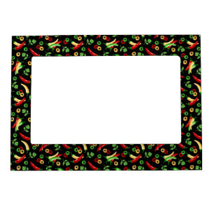 Chili peppers and Cilantro Magnetic Frame