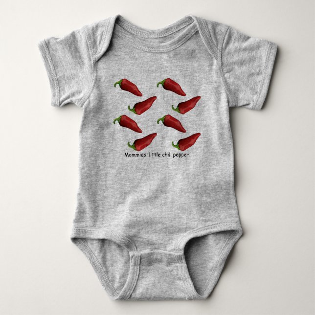 Chili peppers baby bodysuit (Front)