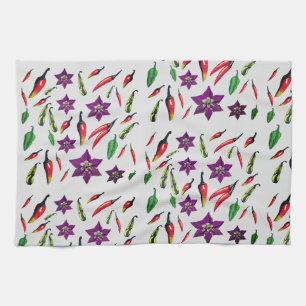 Chili  Peppers Botanical  Custom Kitchen Towel