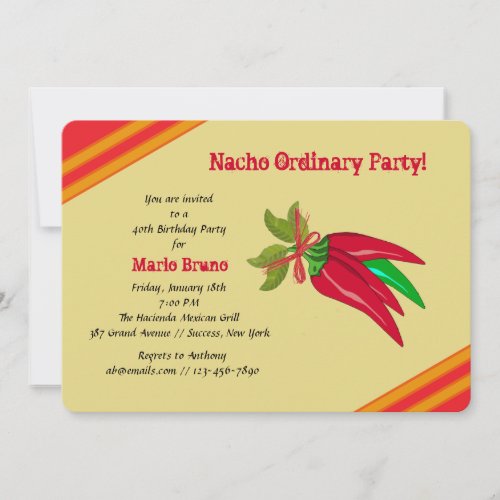 Chili Peppers Bouquet Invitation