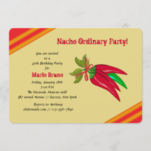 Chili Peppers Bouquet Invitation