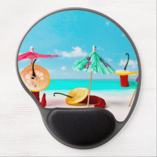 Chili Peppers By The Sea Gel Mouse Pad