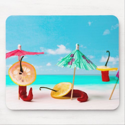 Chili Peppers By The Sea Mouse Pad