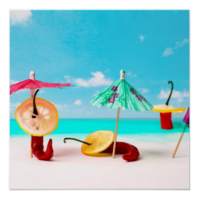 Chili Peppers By The Sea Poster (Front)