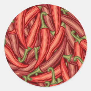 Chili Peppers Classic Round Sticker