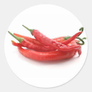 chili peppers classic round sticker
