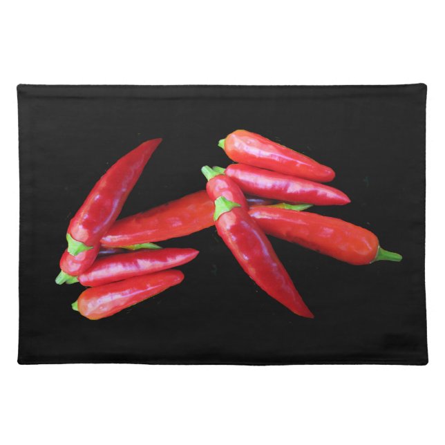 Chili Peppers Cloth Placemat (Front)