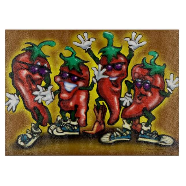 Chili Peppers Cutting Board (Front)