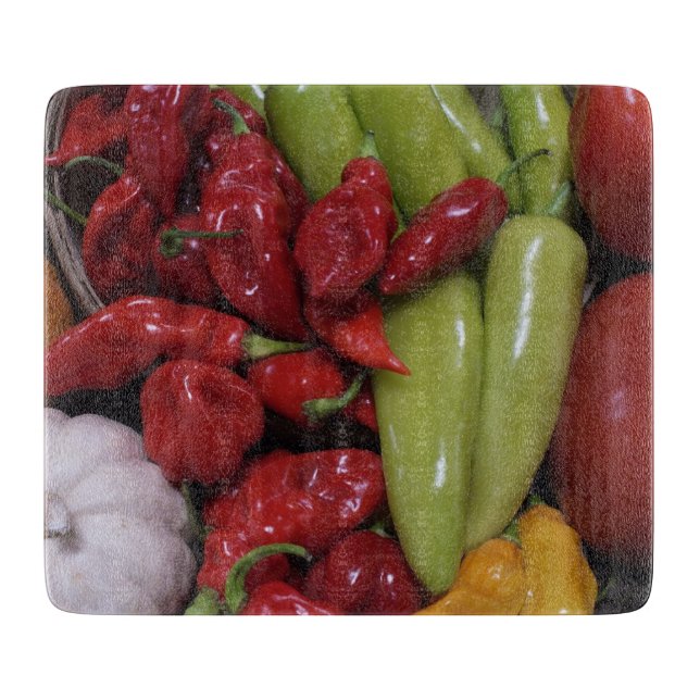 Chili Peppers Cutting Board (Front)