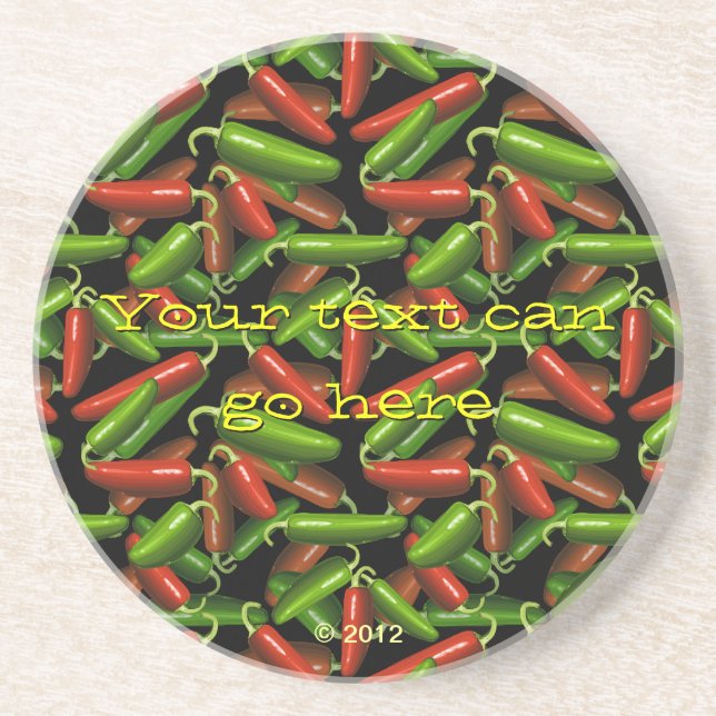 Chili Peppers Drink Coaster (Front)