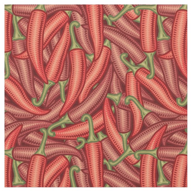Chili Peppers Fabric (Close Up)