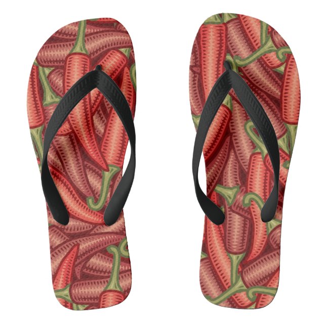 Chili Peppers Flip Flops (Footbed)