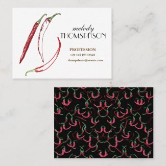 Chili Peppers Hot Food Garden Plants  Business Card